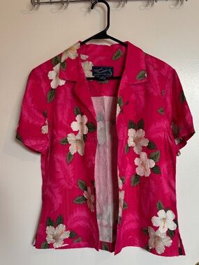 Tropical Pink Tiki Shirt Size M
